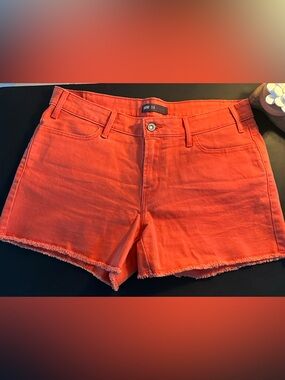Levi's Bright Coral Denim Cutoff Shorts